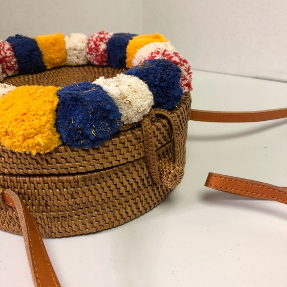 Cleobella Pom Pom Williamsburg Crossbody Basket Bag - Picture 10 of 10